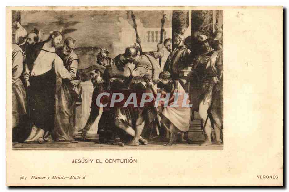 CPA Jesus Y El Centurion Verones