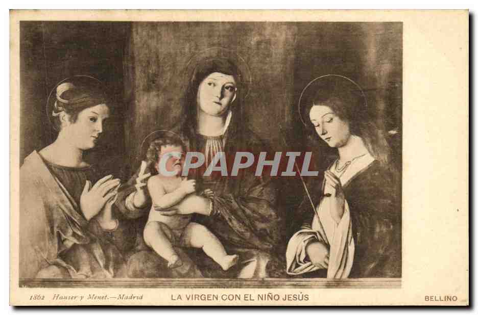 La Virgen con el Niño Jesús — Huaser y Menet, Madrid — Bellino