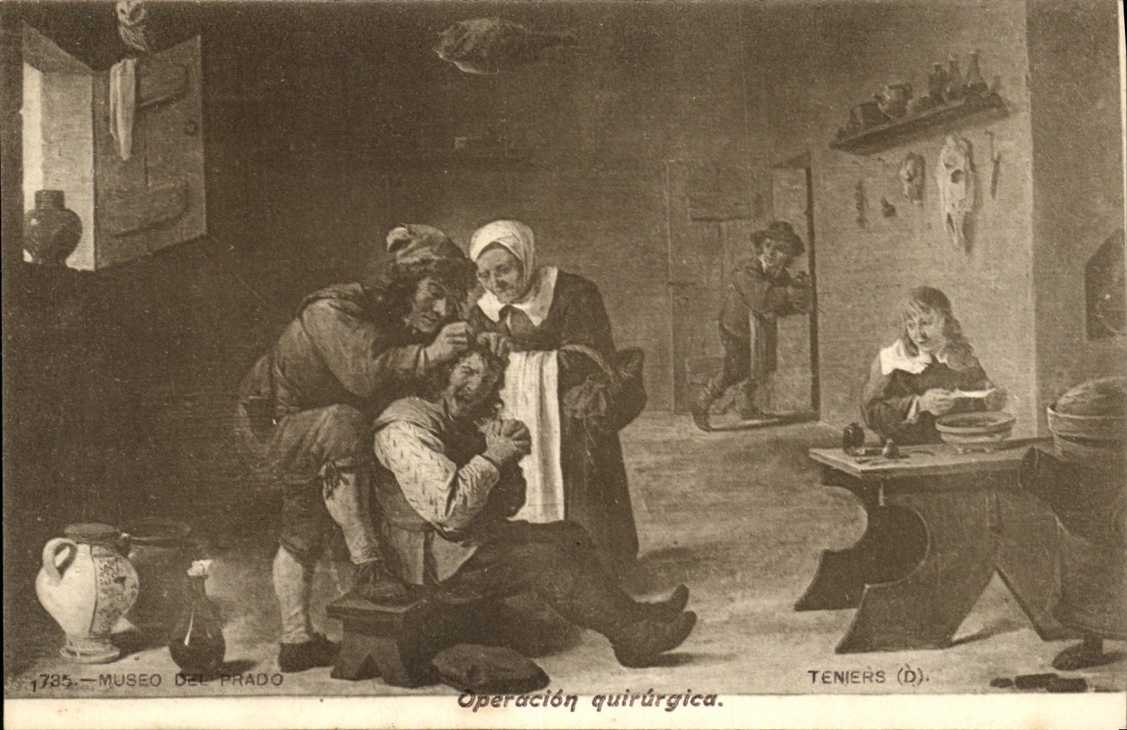 CPA Operacion Quirurgica Chirurgie Teniers 