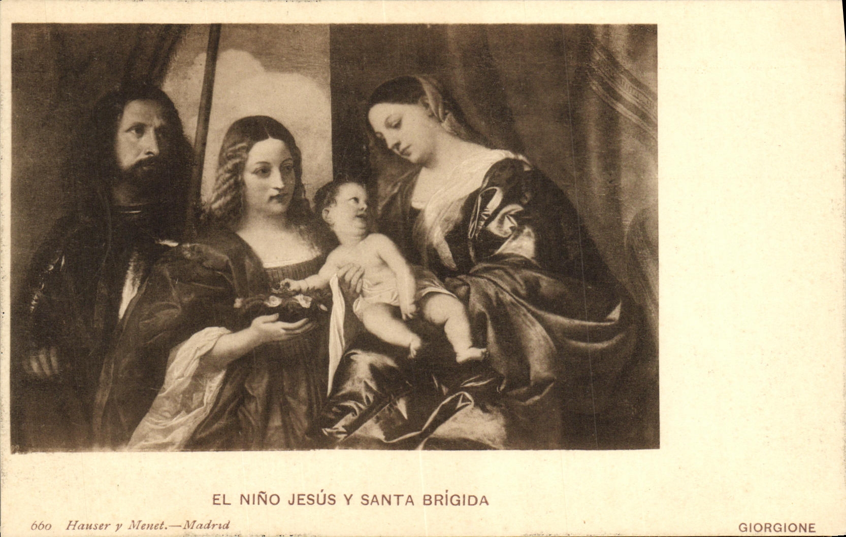 CPA Las Tentacions de Jesus Y Santa Brigida Giorgione