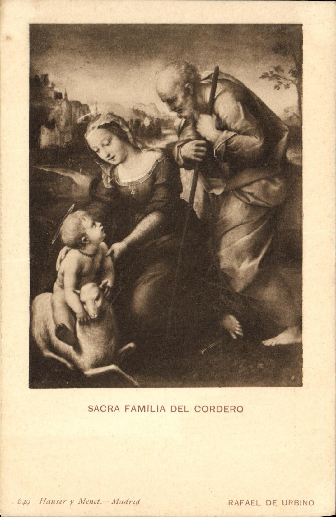 CPA Sacra Familia Del Cordero Rafael de Urbino