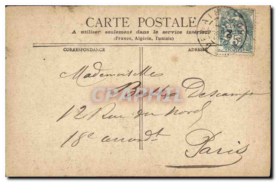 CPA Biarritz Villa Belza — Verso