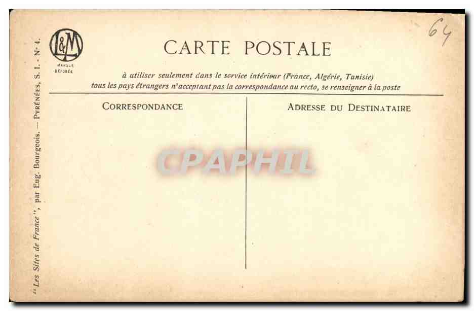 CPA Biarritz Rocher De La Vierge  — Verso