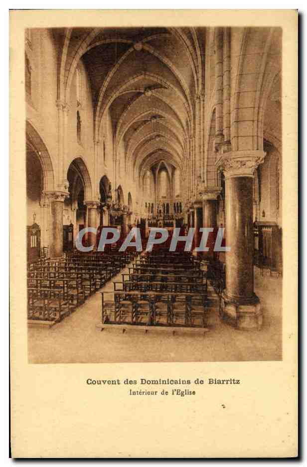 CPA Couvent des Dominications de Biarritz Interieur de L Eglise 