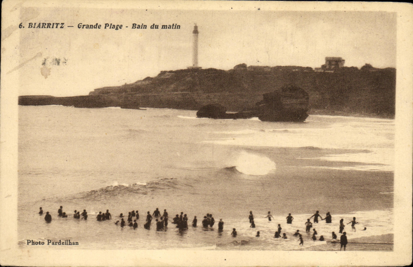 CPA Biarritz Grande Plage Bain Du Matin 