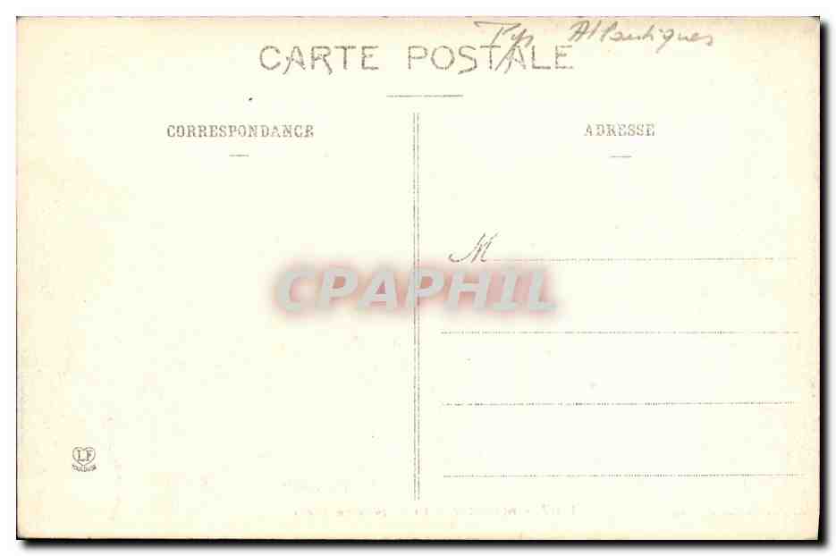 CPA Biarritz Le Rocher Du Basta — Verso