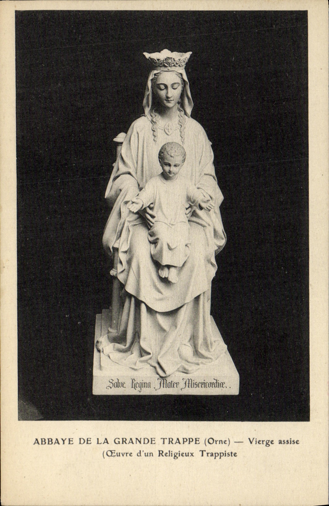 Abbaye de la Grande Trappe (Orne) — Vierge assise — Œuvre d'un Religieux Trappiste