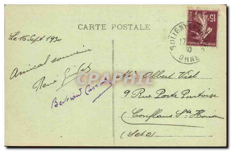 CPA Monastere De La Grande Trappe Vue Generale  — Rückseite