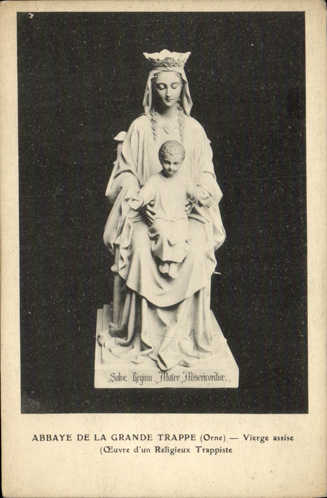 Abbaye de la Grande Trappe (Orne) — Vierge assise — Œuvre d'un Religieux Trappiste