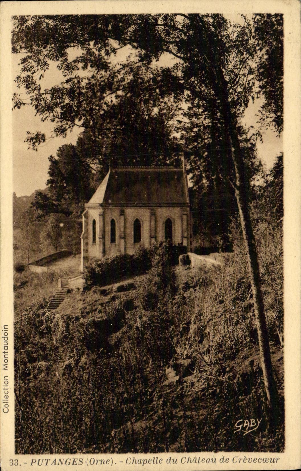 CPA Putanges Chapelle Du Chateau De Crevecoeur 