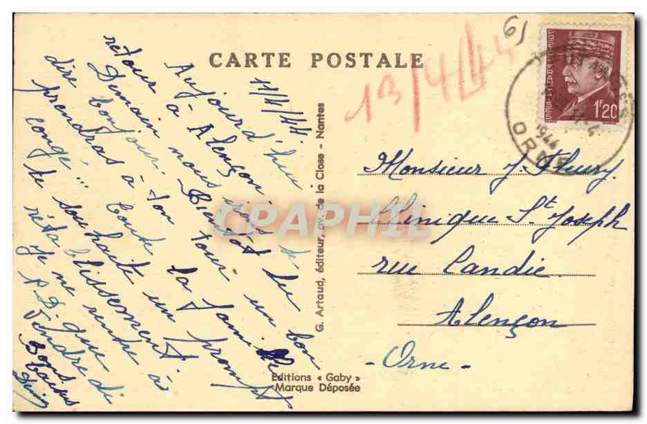 CPA Putanges Chapelle Du Chateau De Crevecoeur  — Rückseite