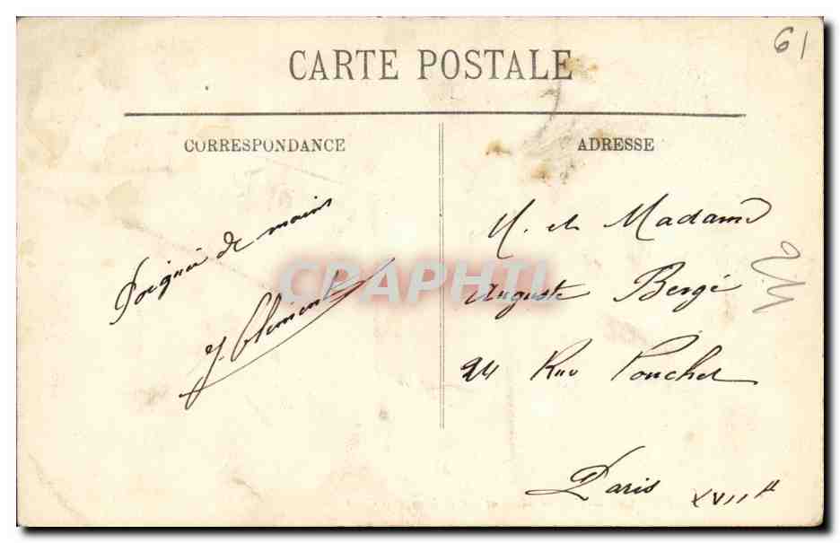 CPA Argentan Vieilles Maisons Sur Le Bras de L Orne — Rückseite