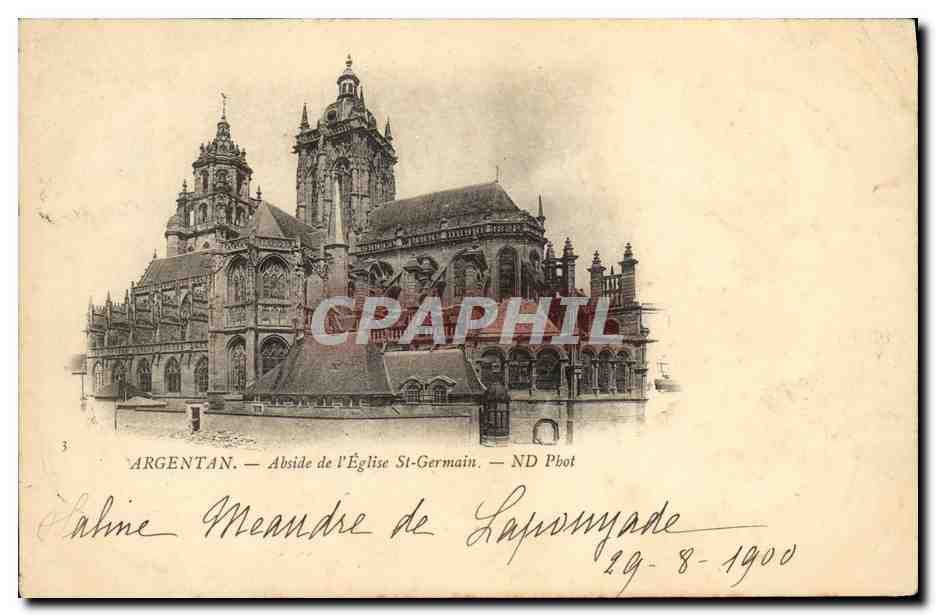 CPA Argentan Abside De L Eglise St Germain 