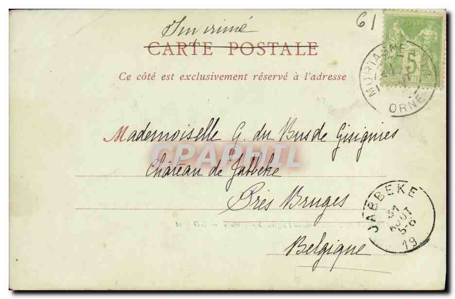 CPA Argentan Abside De L Eglise St Germain  — Rückseite