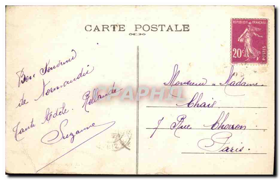 CPA Juvigny Sous Andaine Etang Du Moulin Neuf  — Rückseite