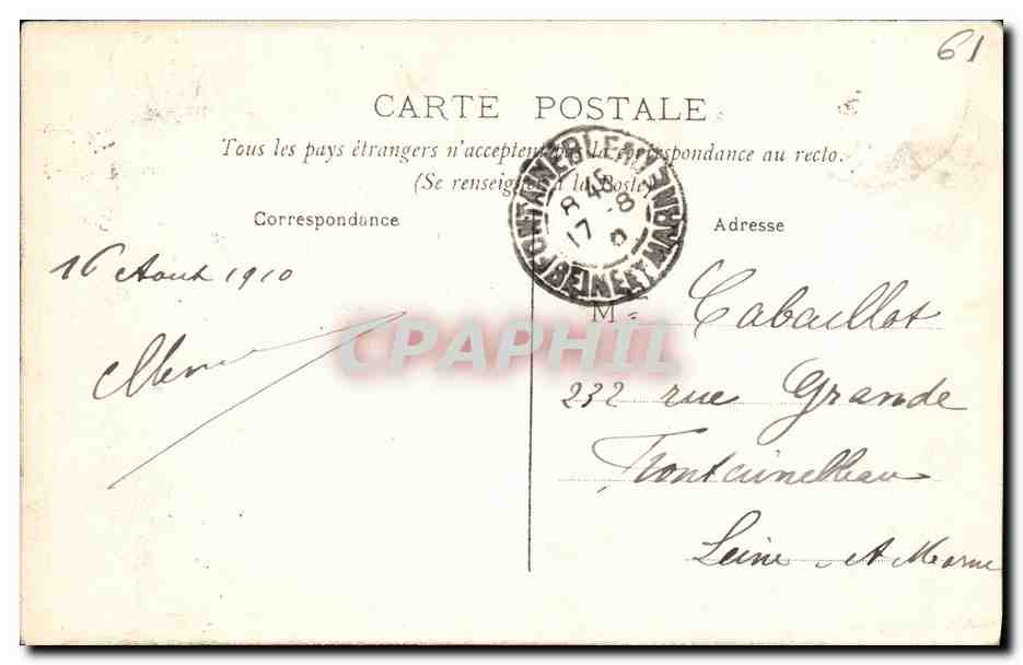 CPA Alencon Eglise Notre Dame  — Rückseite