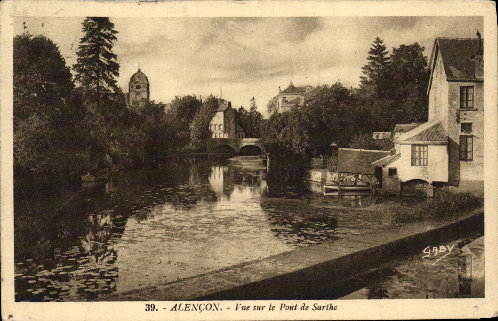 CPA Alencon Vue Sur Le Pont De Sarthe 