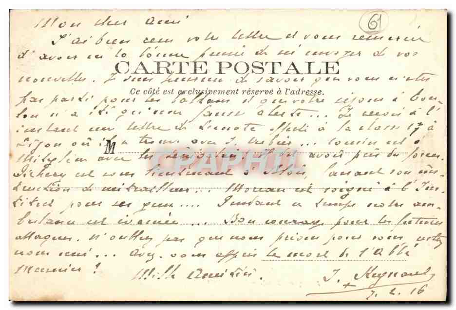 CPA Alencon Le Chateau  — Rückseite