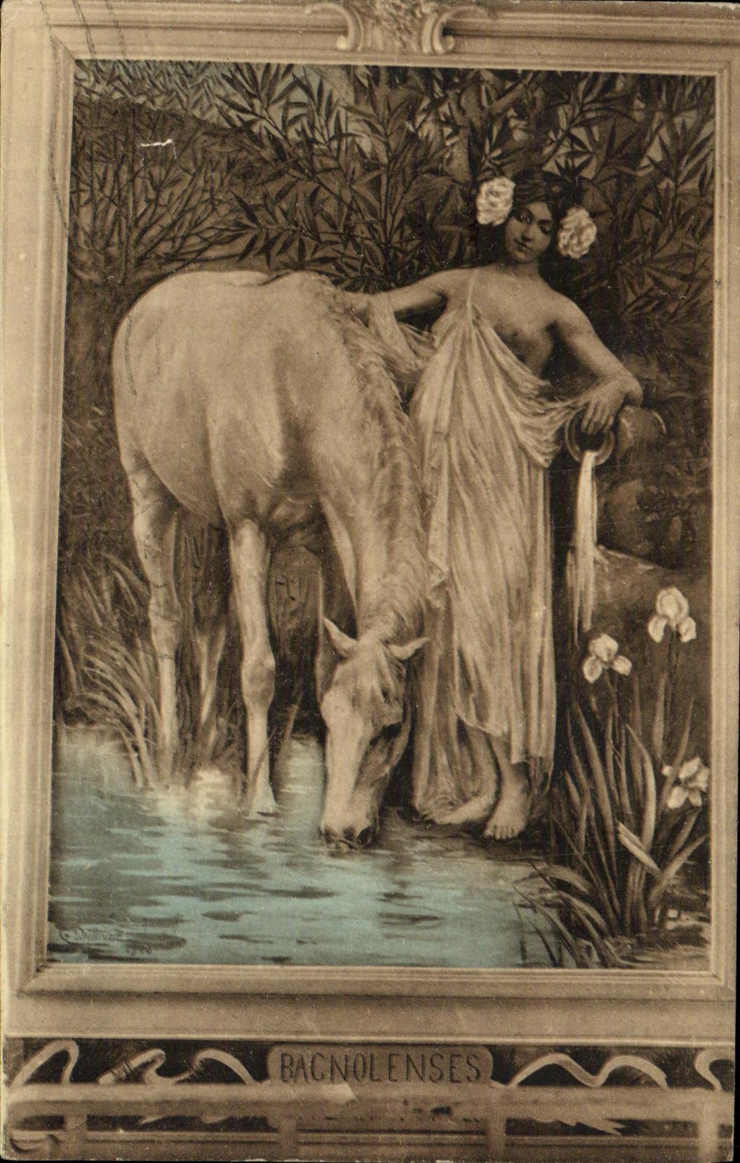 CPA Bagnoles De L Orne La Legende De Bagnoles Cheval