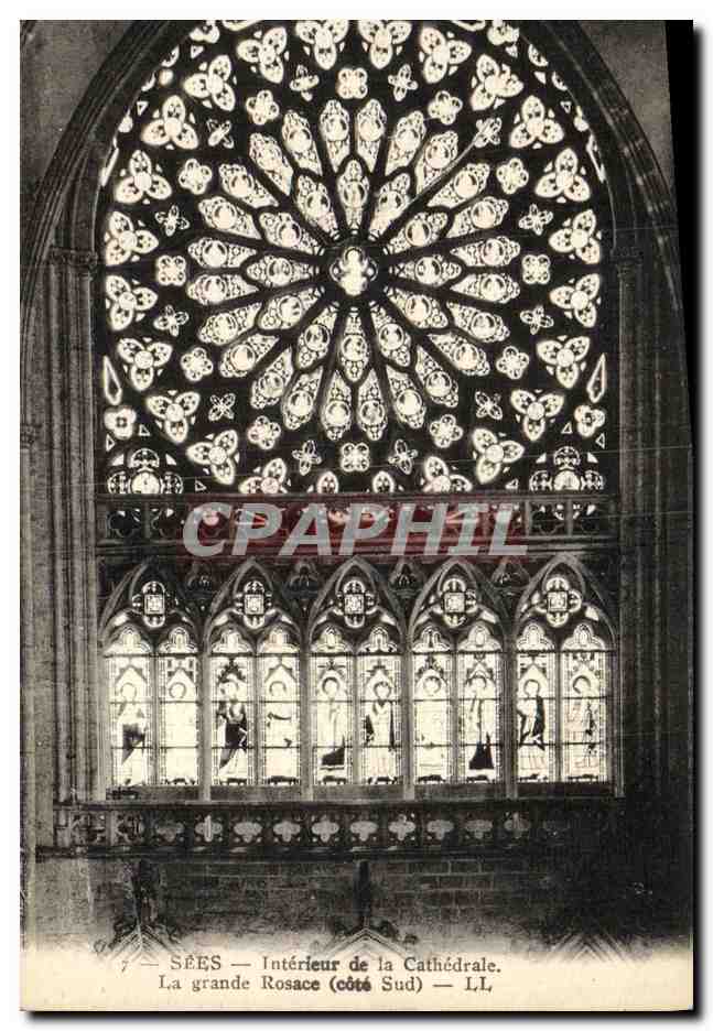 CPA Sees Interieur De La Cathedrale la grande rosace
