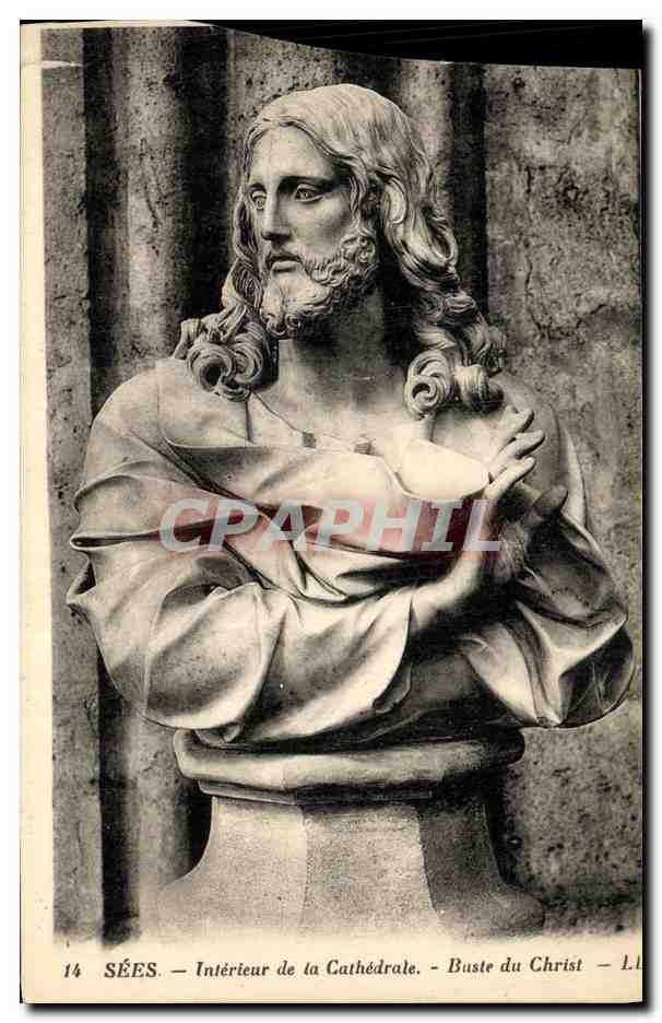 CPA Sees Interieur De La Cathedrale Buste du Christ 