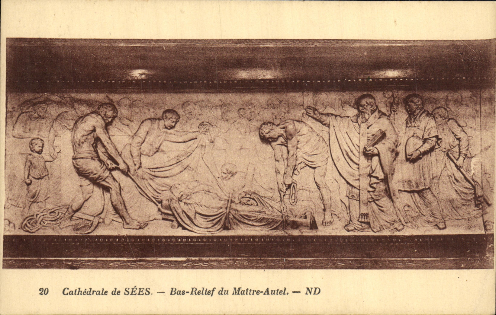 CPA Cathedrale De Sees Bas Relief du Maitre Autel 