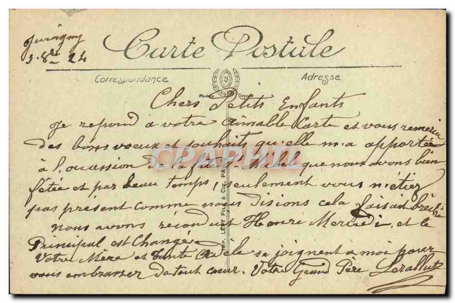 CPA Domfront Le Theatre Et Le College  — Rückseite