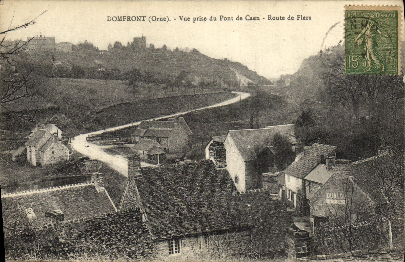 CPA Domfront Vue Prise Du Pont De Caen Route De Flers 