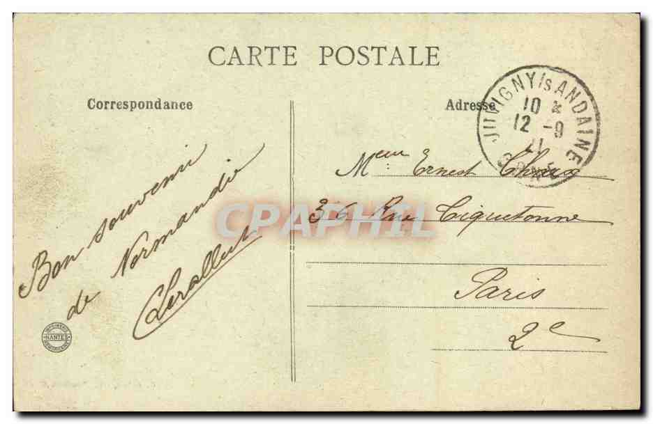 CPA Domfront L Agonie 24 mai 1574 — Rückseite