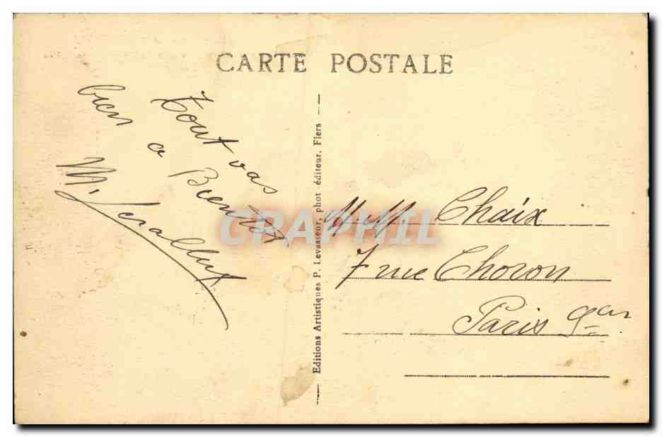 CPA Domfront Vielle Eglise N D sur L Eau  — Rückseite