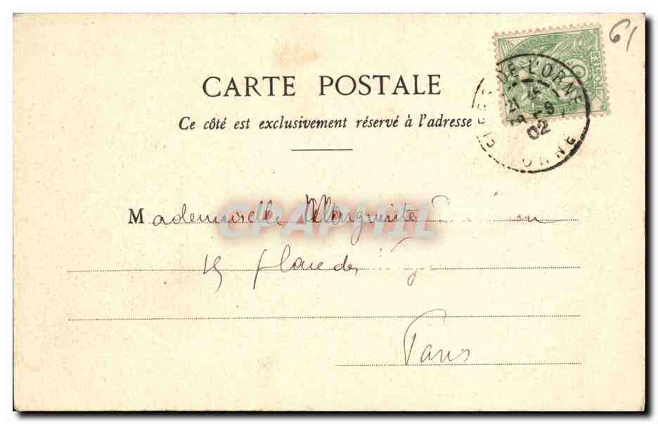 CPA Chateau De Flers Hotel De Ville Cour D Honneur Inaugure le 28 septembre 1902 — Rückseite