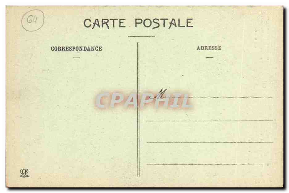 CPA Orthez La Tour Moncade Donjon de l ancien chateau des Vicomtes de Bearn — Rückseite