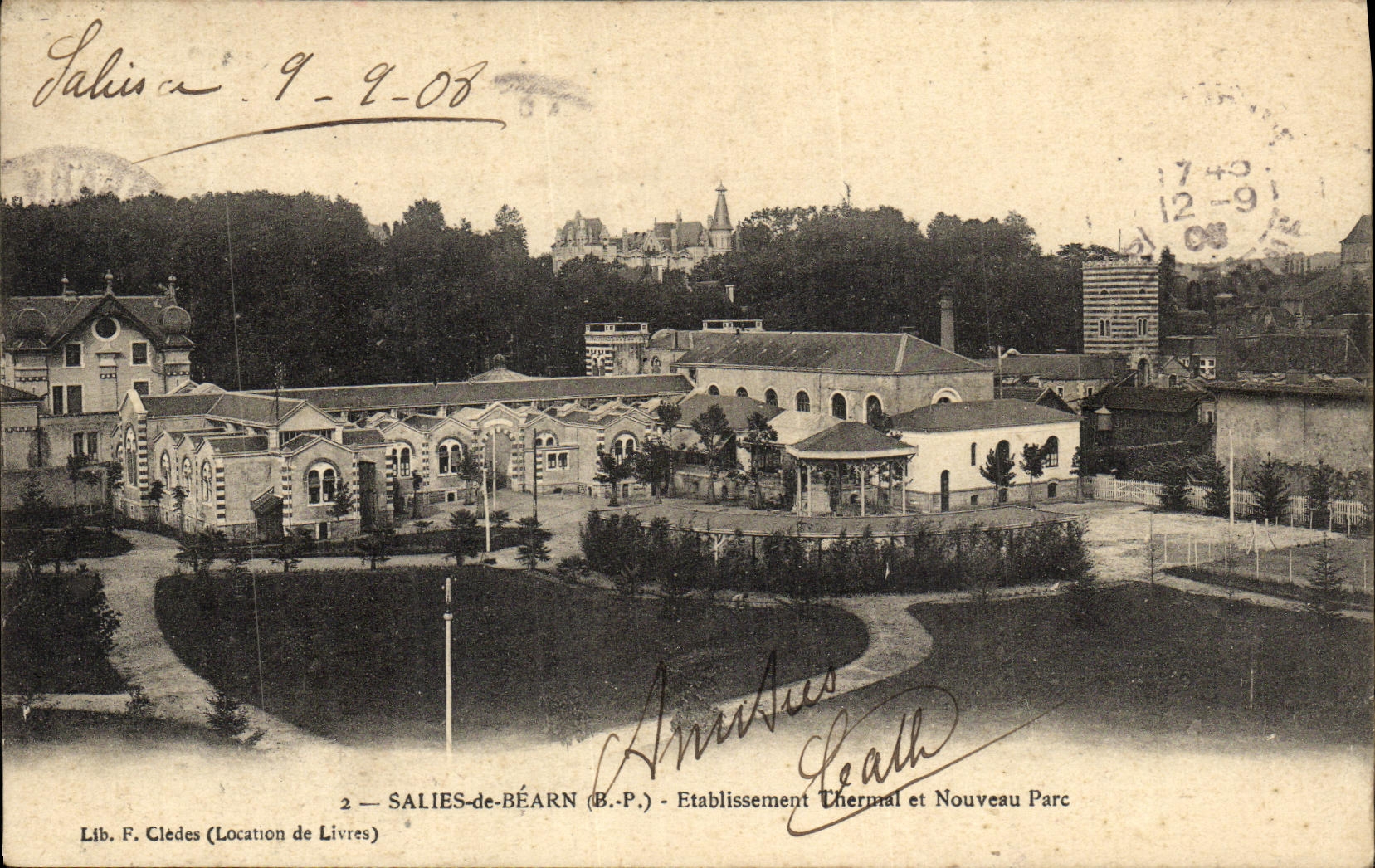 CPA Salies De Bearn Etablissement Thermal et Nouveau Parc 