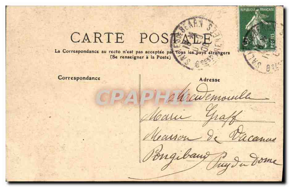 CPA Salies De Bearn Etablissement Thermal et Nouveau Parc  — Rückseite