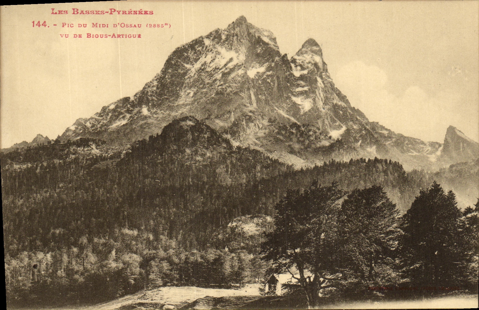 Pic du Midi d'Ossau (2885m) — vu de Bious-Artigue — Les Basses-Pyrénées, n°144