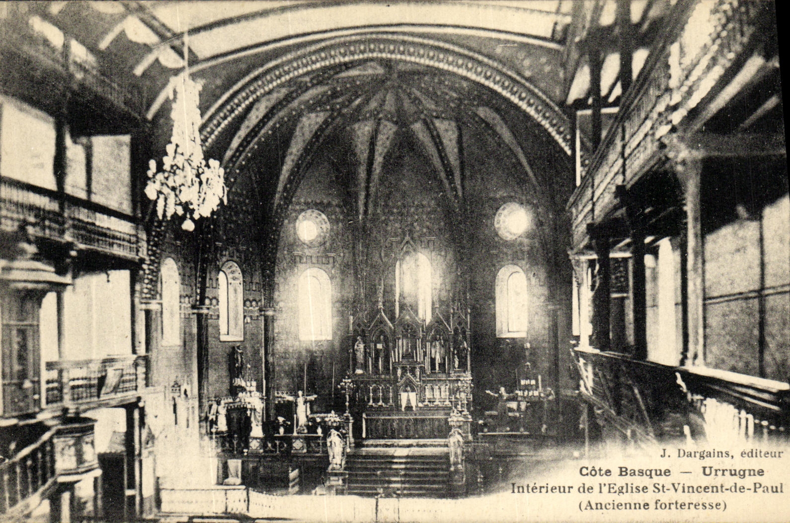 CPA Urrugne Interieur de L Eglise St Vincent De Paul 