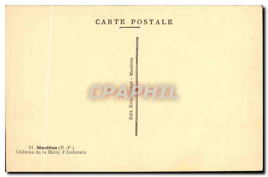 CPA Mauleon Chateau De La Maity D Audurain  — Rückseite