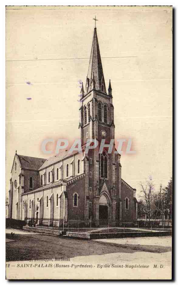 CPA Saint Palais Eglise Saint Magdeleine 