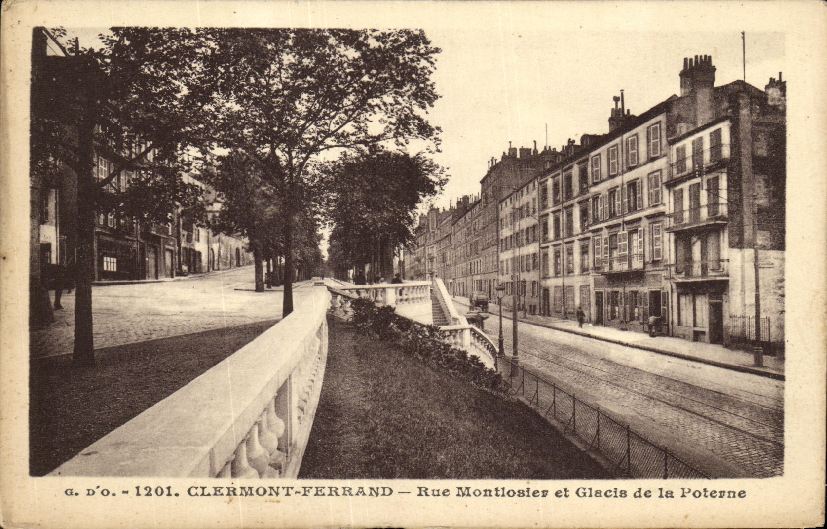 Clermont-Ferrand — Rue Montlosier et Glacis de la Poterne — g. d'o. - 1201