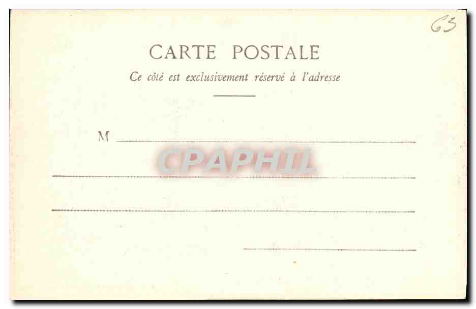 Auvergne - Vieille Maison du XIIIe siècle à Courpière — P. Juliot, Clermont-Ferrand - G. Dufaunay, Succ. — Verso