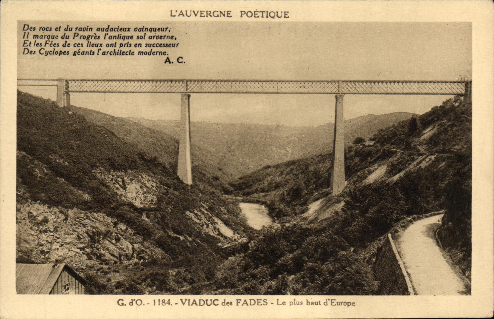 Viaduc des Fades - Le plus haut d'Europe — L'Auvergne Poétique — G. d'O. - 1184