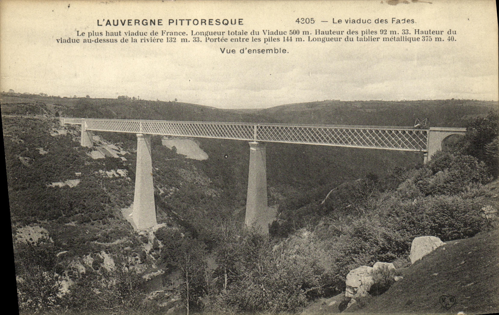Le viaduc des Fades — L'Auvergne pittoresque — éditeur L'Auvergne pittoresque, n° 4205