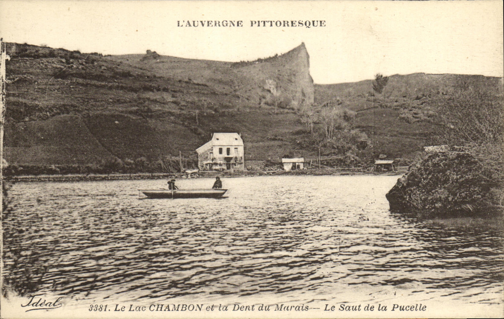 CPA Bords De Lac Chambon et La Dent Du Marais Le Saut de la Pucelle