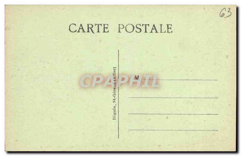 CPA Bords De Lac Chambon et La Dent Du Marais Le Saut de la Pucelle — Rückseite