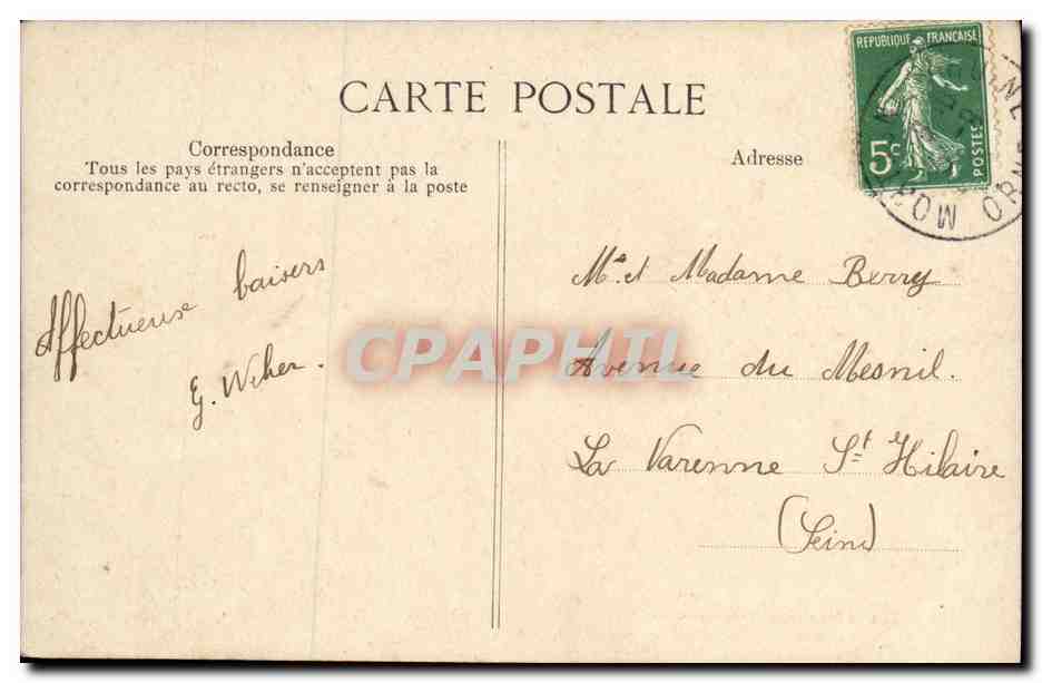 CPA Mortagne Grande Rue Maison Du 16eme Siecle — Rückseite