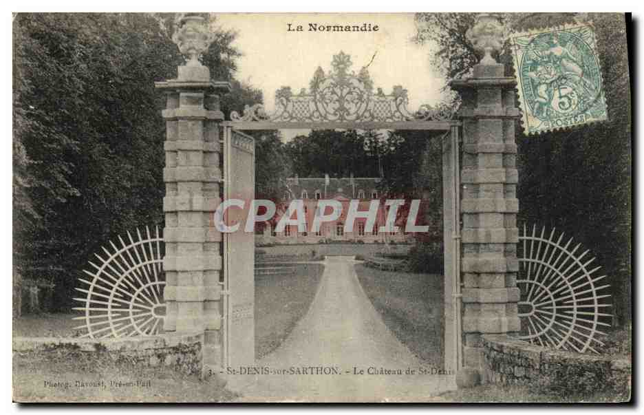 CPA St Denis Sur Sarthon Le Chateau De St Denis 
