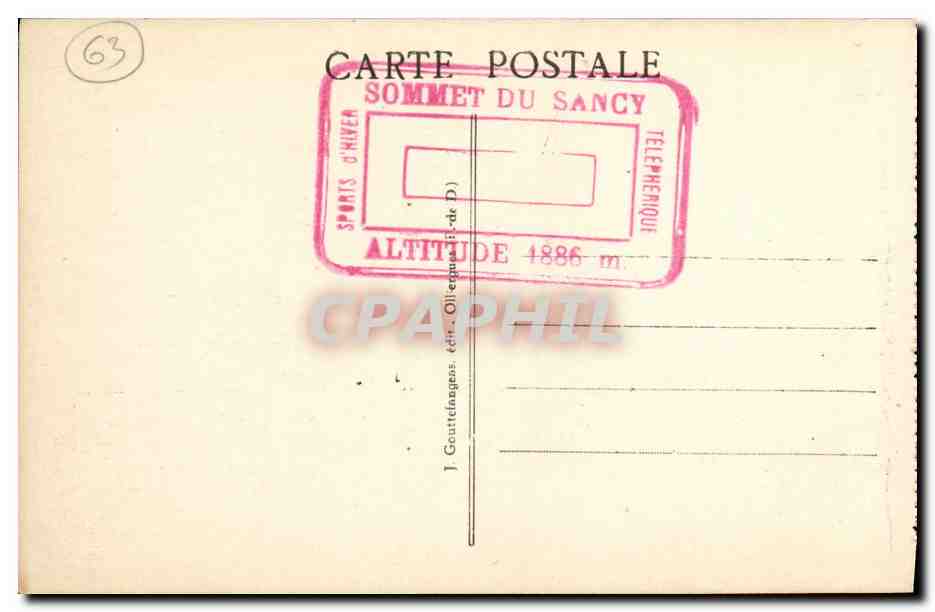 CPA Le Mont Dore Buron au Pied du Sancy  — Verso