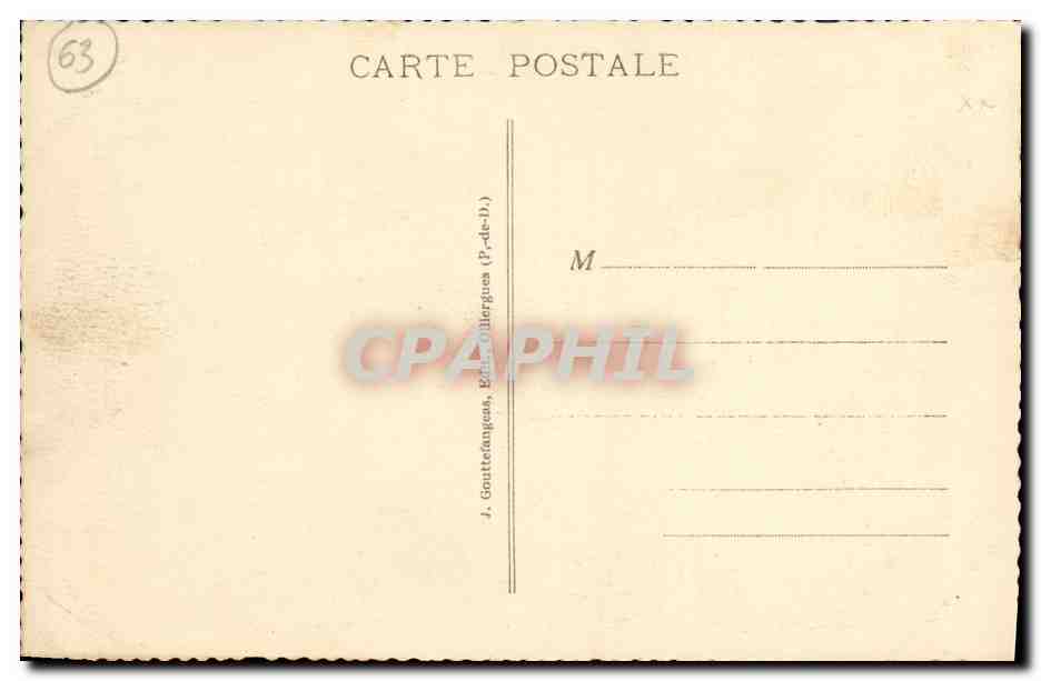 CPA Le Mont Dore Vue Generale et Vallee Du Sancy  — Verso