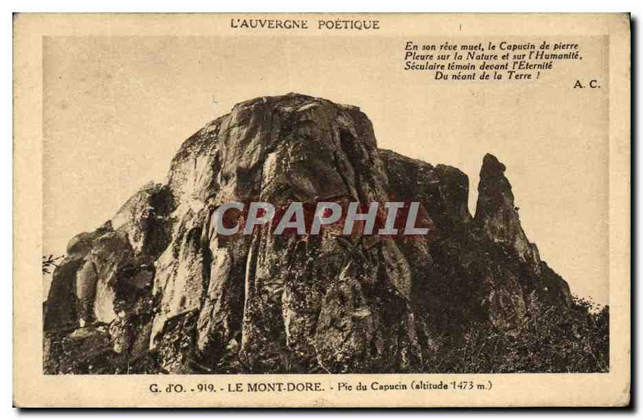 CPA Le Mont Dore Pic Du Capucin 