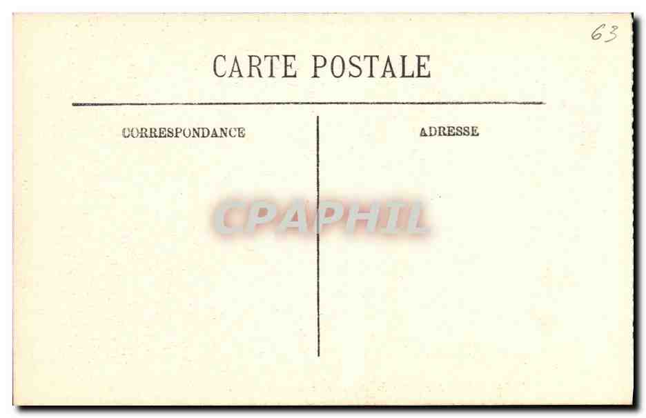 CPA Le Mont Dore Mont Dore Palace Sarciron Rainaldy  — Verso